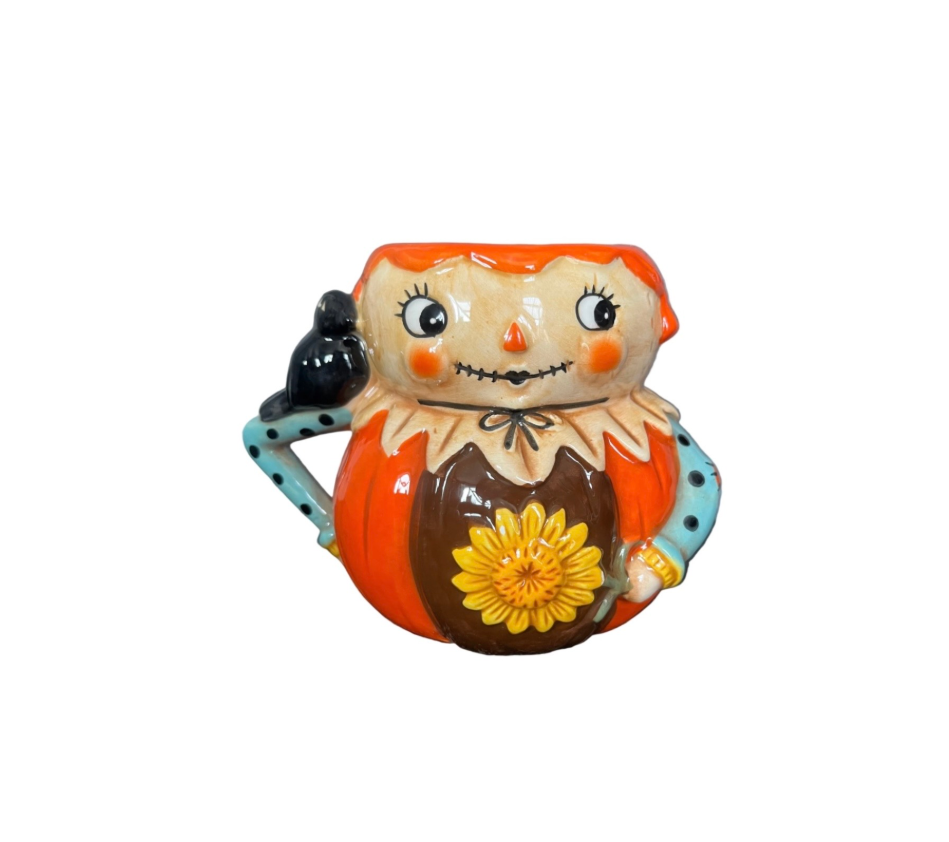 Johanna Parker Ceramic Mug Scarecrow Girl Front View