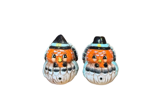 Johanna Parker Ceramic Salt & Pepper Shakers Thanksgiving Turkeys