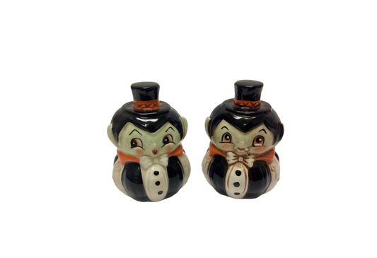 Johanna Parker Ceramic Salt & Pepper Shakers Vampires