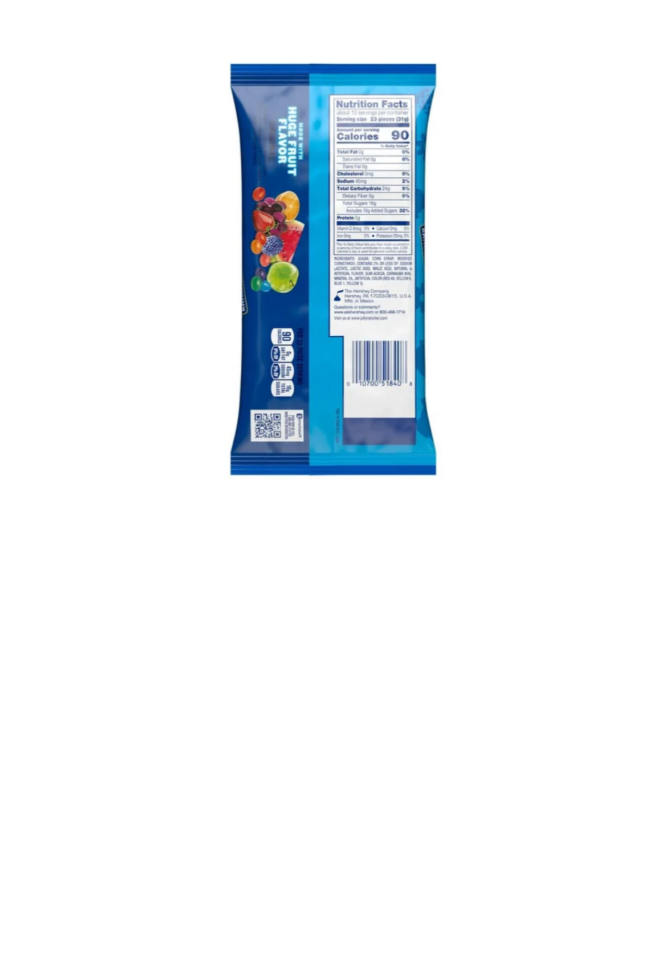 Jolly Rancher Jelly Bean Packet Rear View
