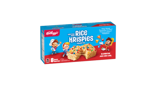 Kellogg's Rice Krispies Squares Rainbow Canadian Import