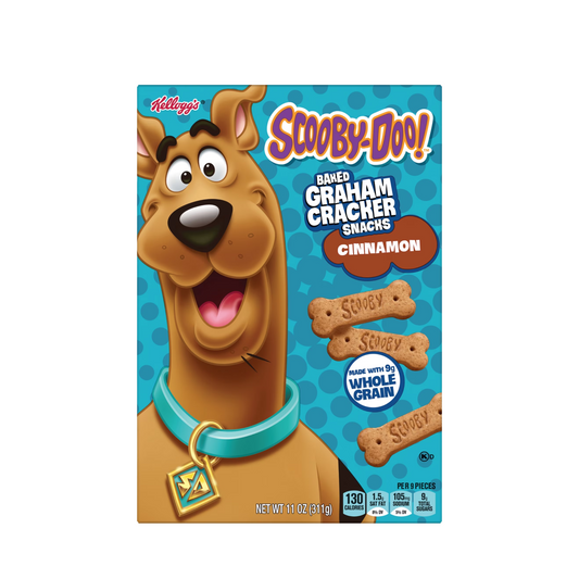 Kellogg's Scooby Doo Baked Graham Cracker Snacks Cinnamon Scooby Snacks Box