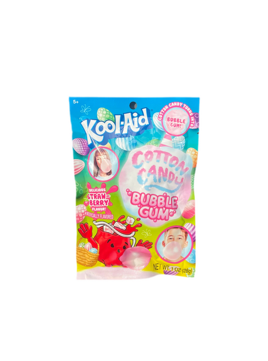 Kool Aid Cotton Candy Bubble Gum Strawberry Packet Front View