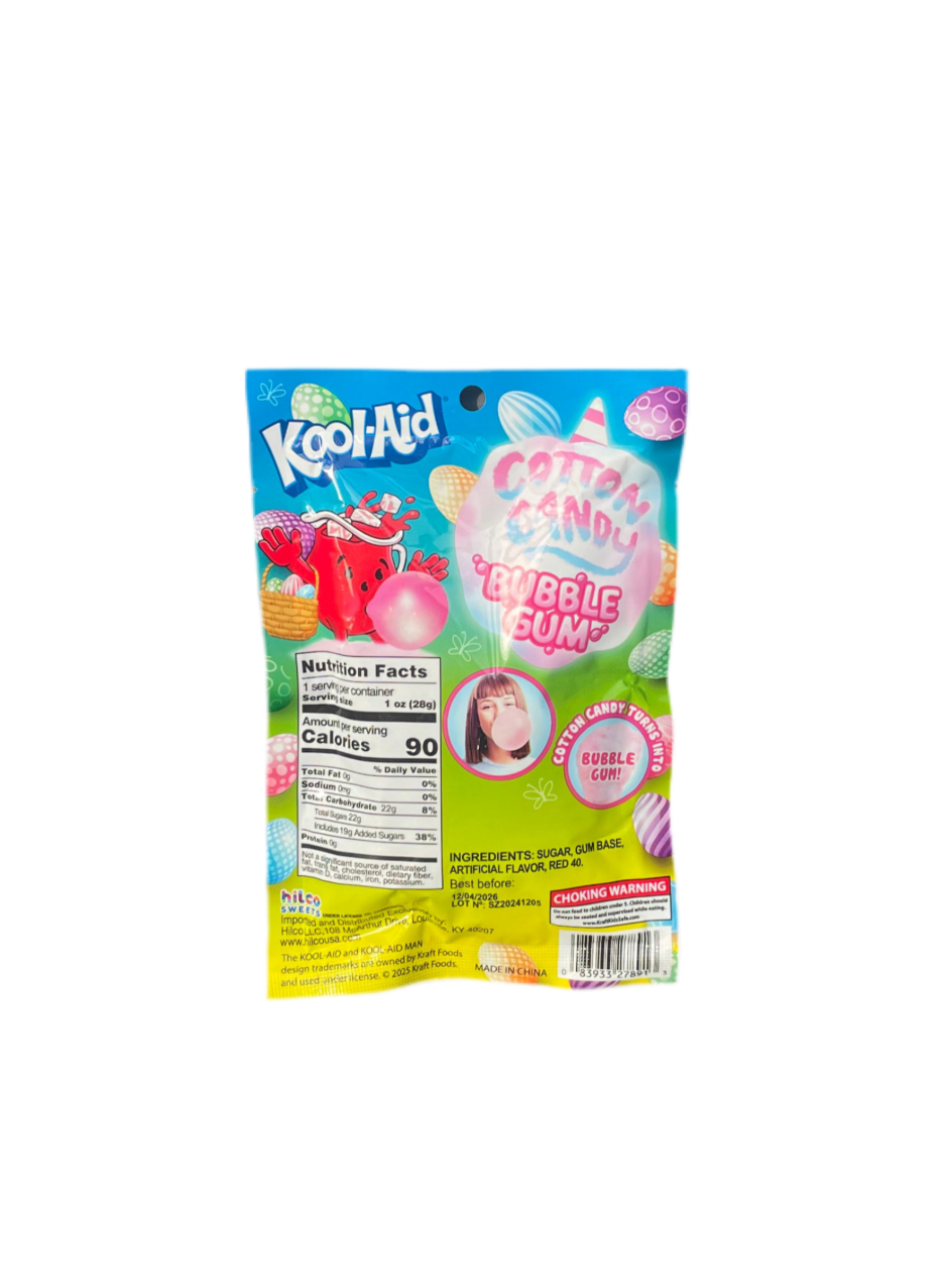 Kool Aid Cotton Candy Bubble Gum Strawberry Packet Rear View