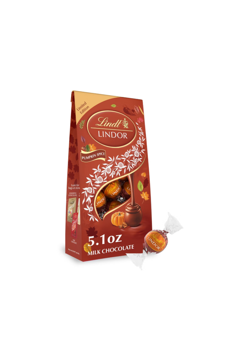 Lindt Lindor Milk Chocolate Truffles Pumpkin Spice