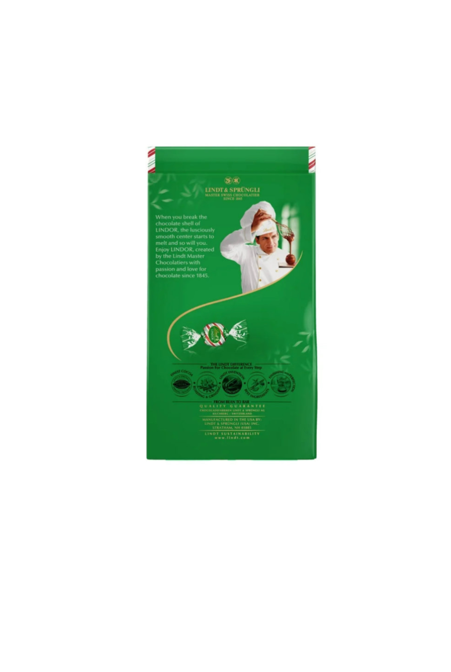 Lindt Milk Truffle Chocolates Peppermint Cookie Packet Rear View