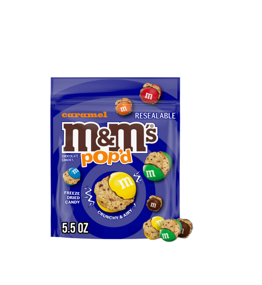 M&M’s Pop’d Caramel Freeze Dried Candy Bag