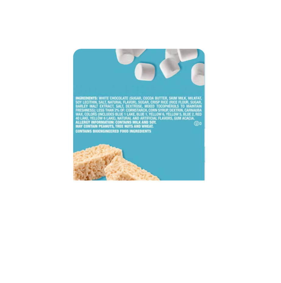 M&M’s White Chocolate Marshmallow Crispy Ingredients