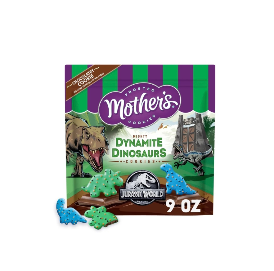 Mother’s Frosted Cookies Jurassic World Dynamite Dinosaurs Bag Front View
