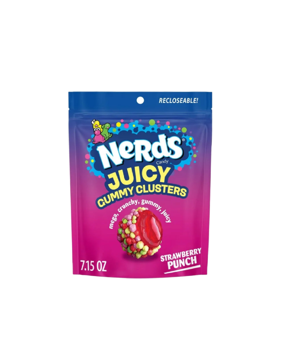 Nerds Juicy Gummy Clusters Strawberry Punch Bag Front View