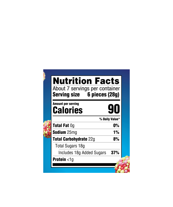 Nerds Juicy Gummy Clusters Strawberry Punch Nutritional Information