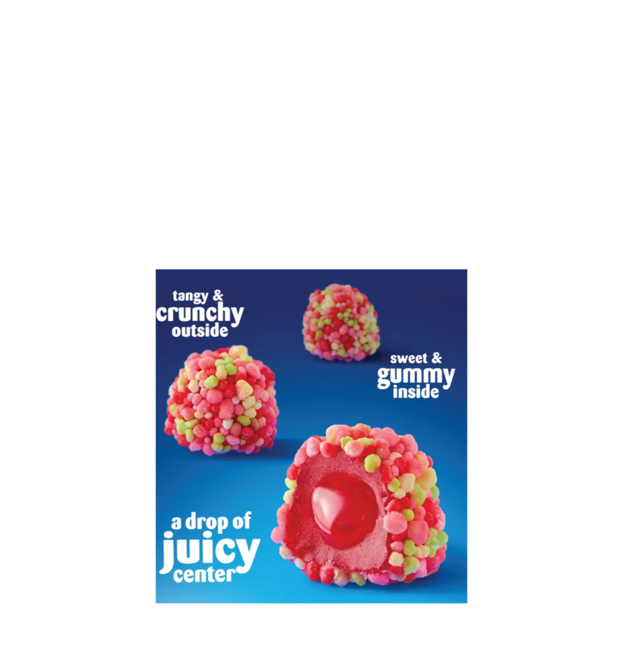 Nerds Juicy Gummy Clusters Strawberry Punch Tangy & Crunchy Outside Sweet & Gummy Inside A Drop Of Juicy Center