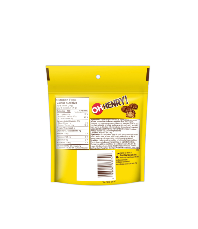 Oh Henry! Chocolates Bag Rear View