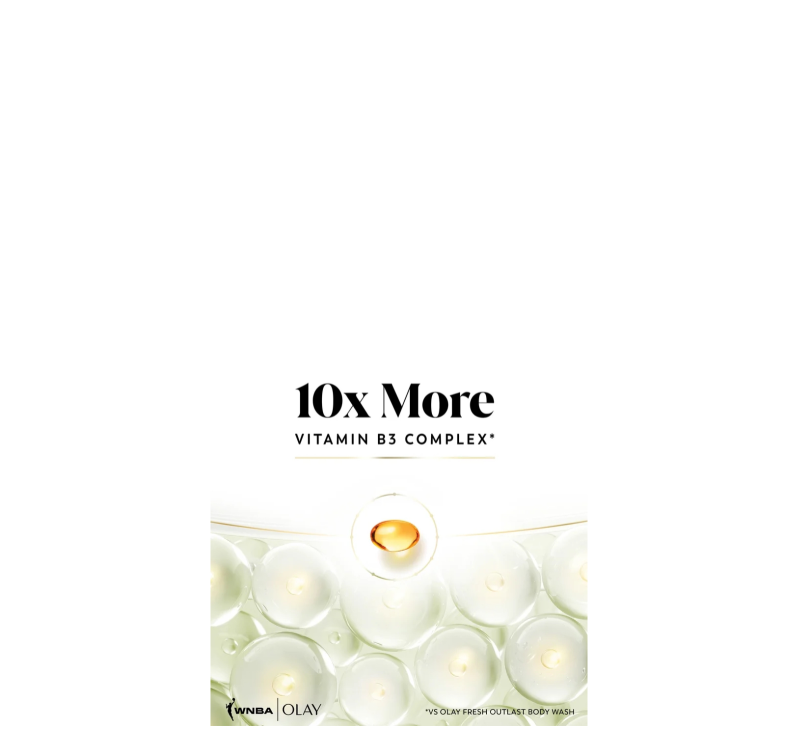 Olay & WNBA Collaboration Hyaluronic Serum Complex Body Wash Courtside Citrus 10 Times More Vitamin B3 Complex