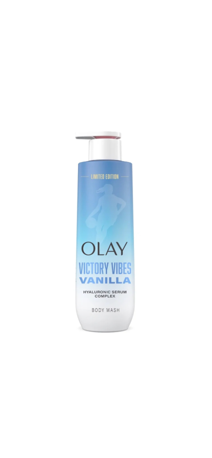 Olay & WNBA Collaboration Hyaluronic Serum Complex Body Wash Victory Vibes Vanilla