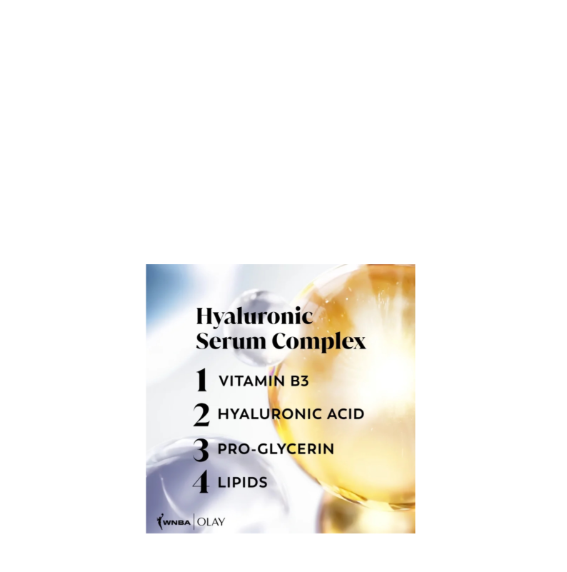 Olay & WNBA Collaboration Hyaluronic Serum Complex Body Wash Victory Vibes Vanilla Hyaluronic Serum Complex