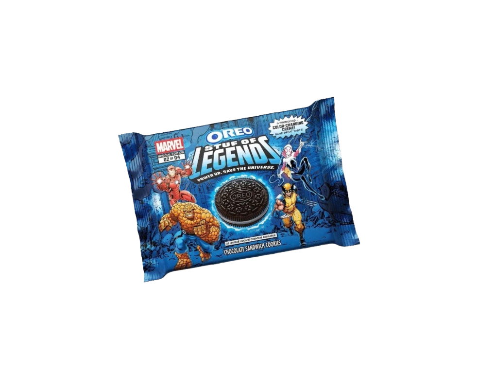 Oreo Marvel Stuf Of Legends Packet Iron Man Wolverine