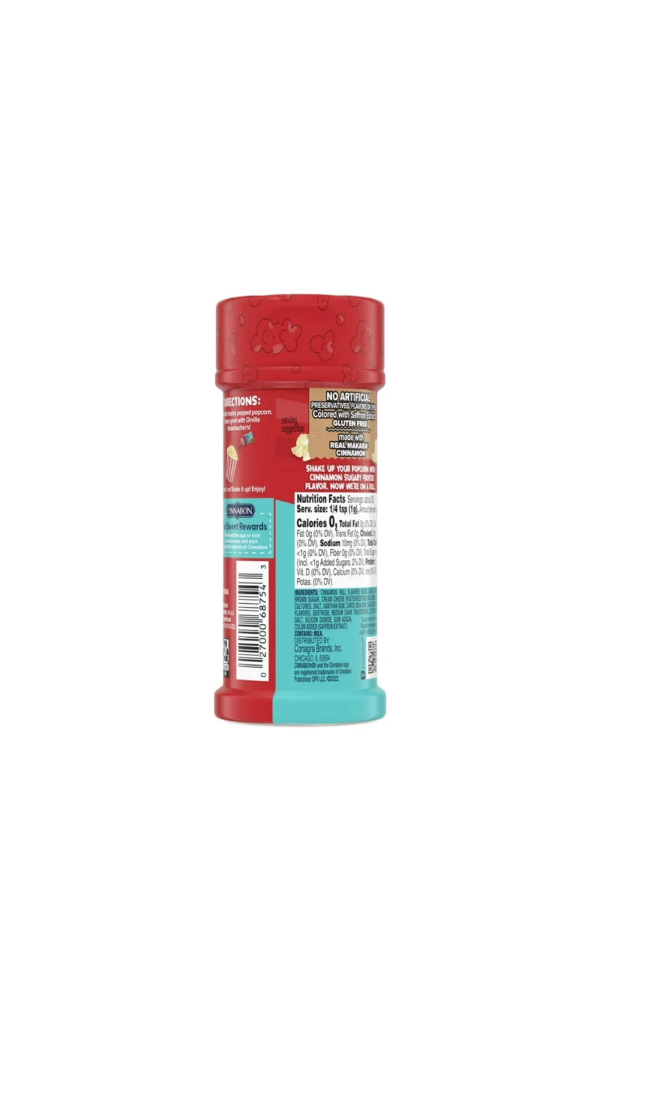 Orville Redenbacher's Popcorn Seasoning Cinnabon Cinnamon Roll Rear View