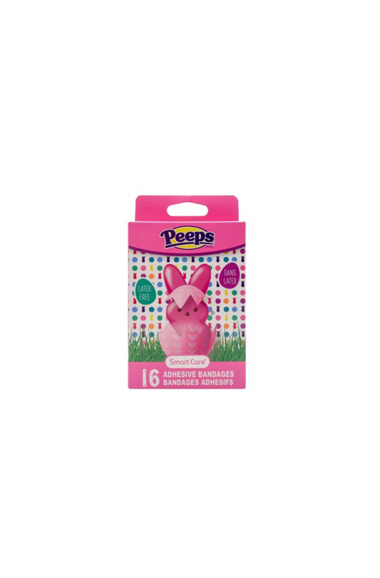 Peeps Adhesive Bandages Plasters Pink Box Front View
