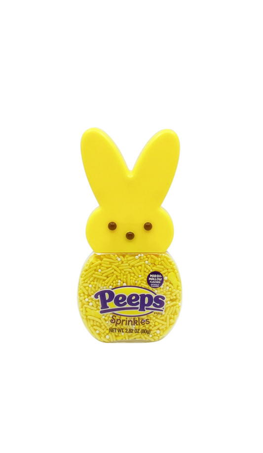 Peeps Bunny Sprinkles Yellow Marshmallow Front View