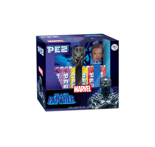 Pez Marvel Black Panther And Shuri Gift Set Front View