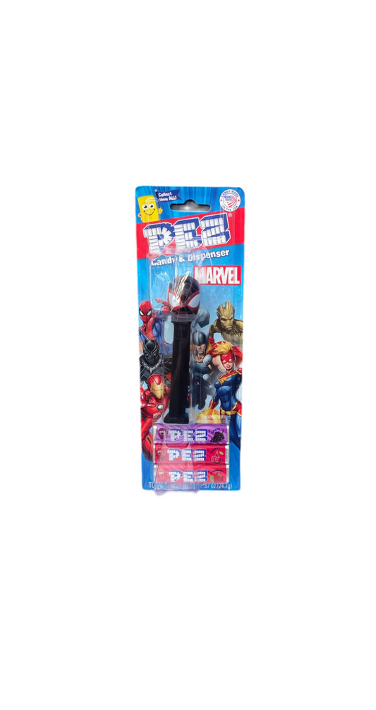 Pez Marvel Spiderman Spiderverse Miles Morales Dispenser And Sweets