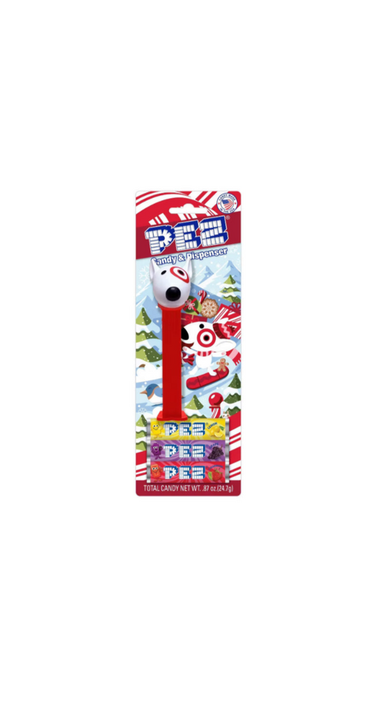 Pez Target Bullseye Dog Dispenser And Sweets Front View