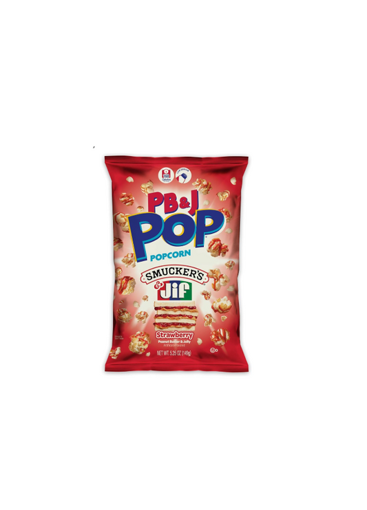 Pop Popcorn Smuckers And Jif PB And J Strawberry Packet Front View
