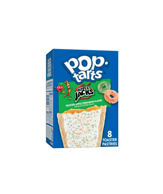 Pop Tarts Apple Jacks Frosted Apple Cinnamon Flavour Box Side Front View