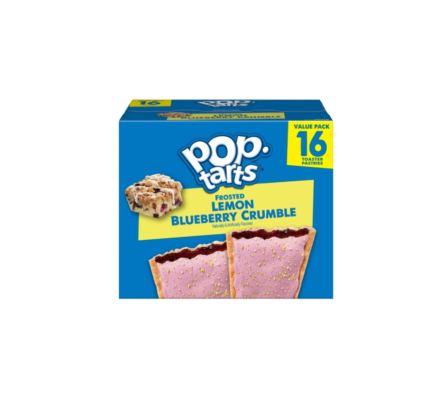 Pop Tarts Frosted Lemon Blueberry Crumble Flavour 16 Pack