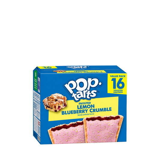 Pop Tarts Frosted Lemon Blueberry Crumble Flavour 16 Pack