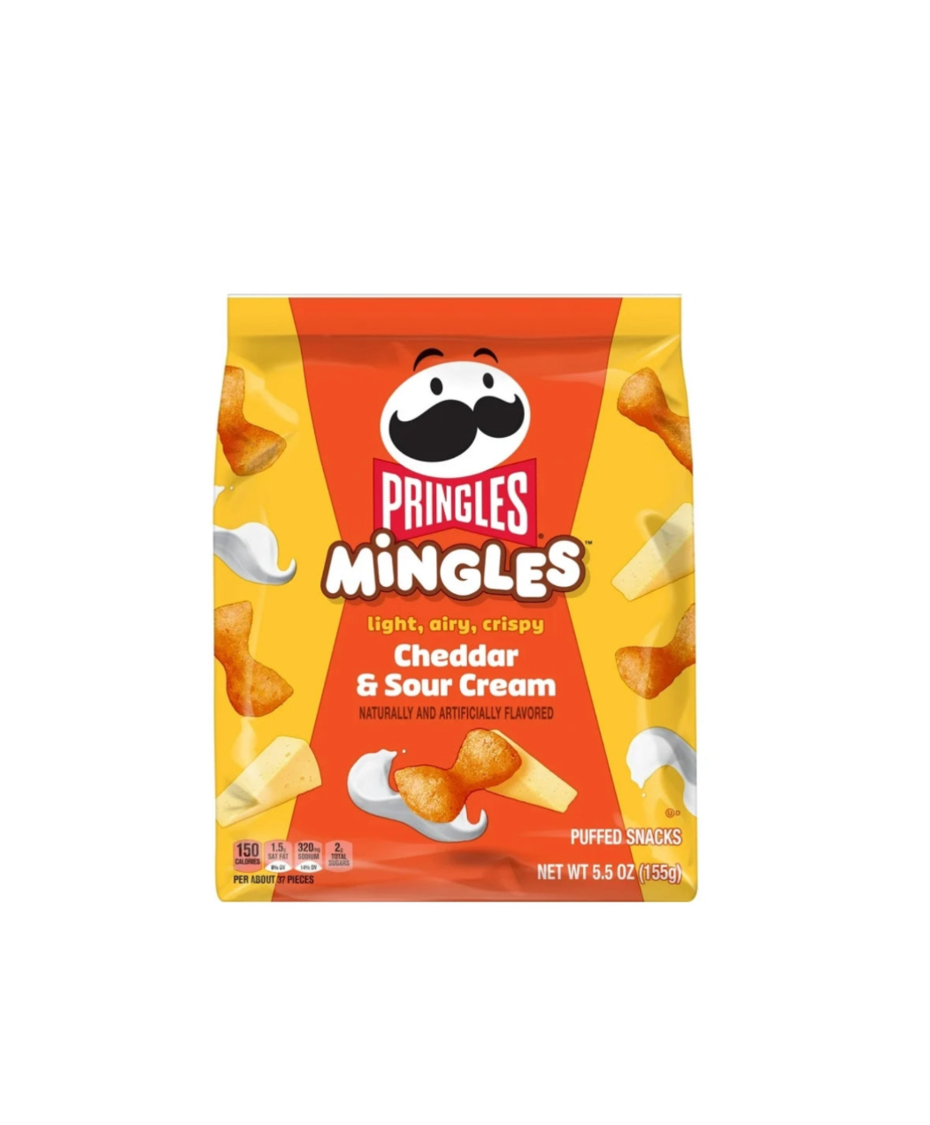 Pringles Mingles Cheddar And Sour Cream Packet Front View