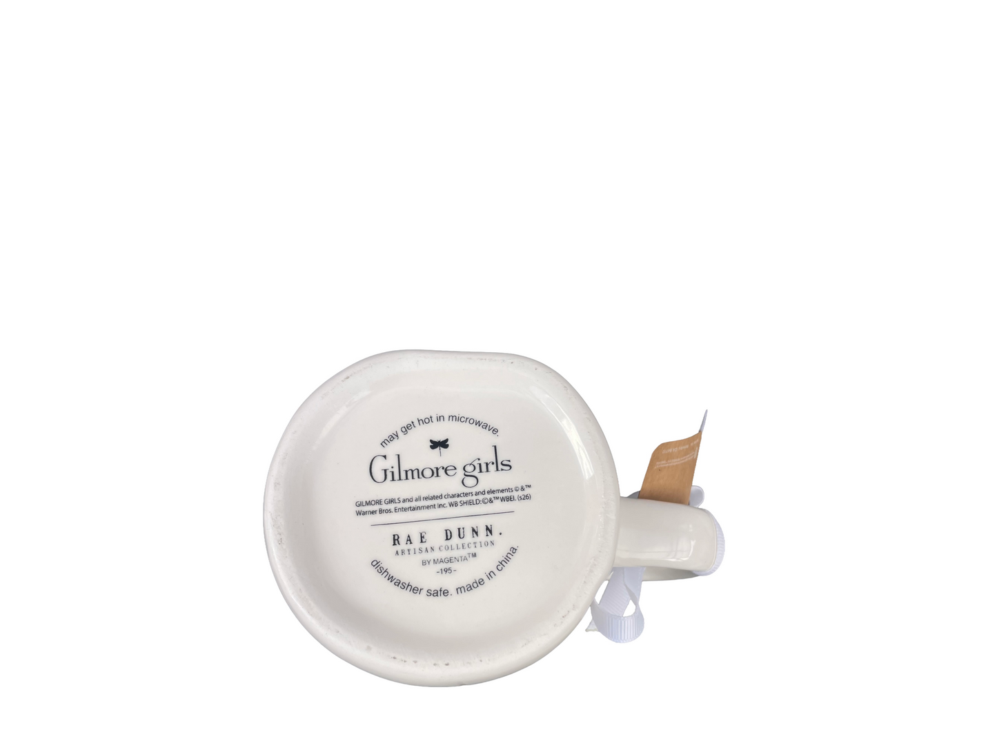 RAE DUNN Gilmore Girls Cream / Off White Ceramic Mug I'd Rather Be In Stars Hollow Base