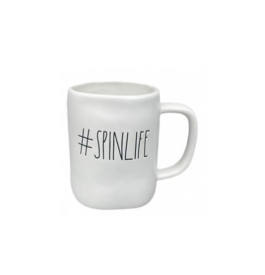 Rae Dunn Cream Ceramic Mug Hashtag Spinlife