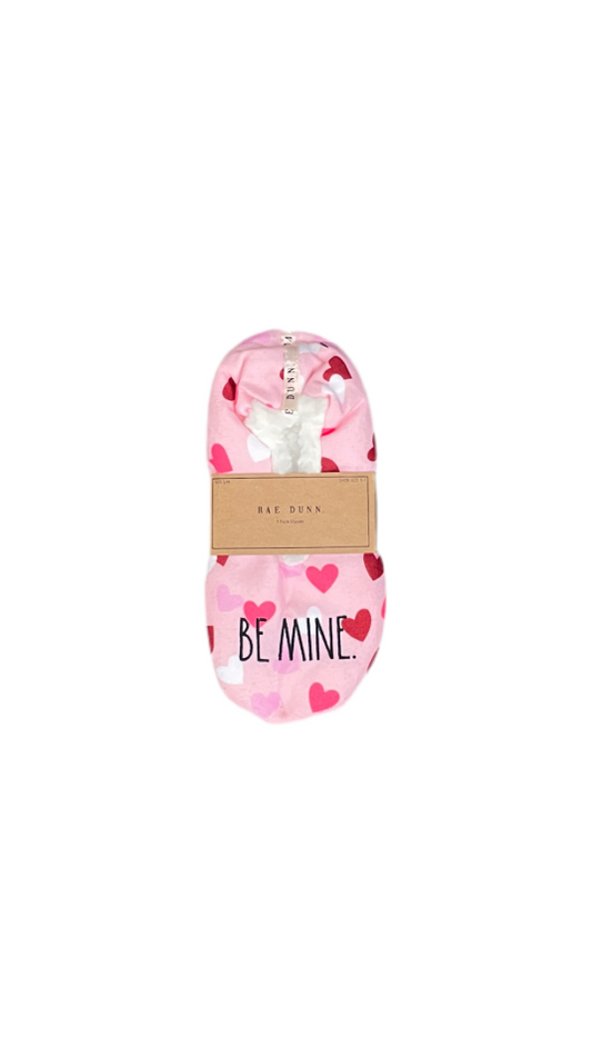 Rae Dunn Fabric Slippers Be Mine Size S M