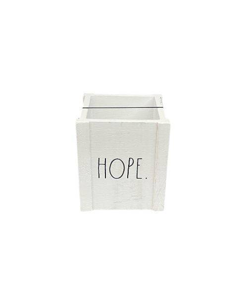 Rae Dunn White Wood Desk Organiser Pen Holder Hope
