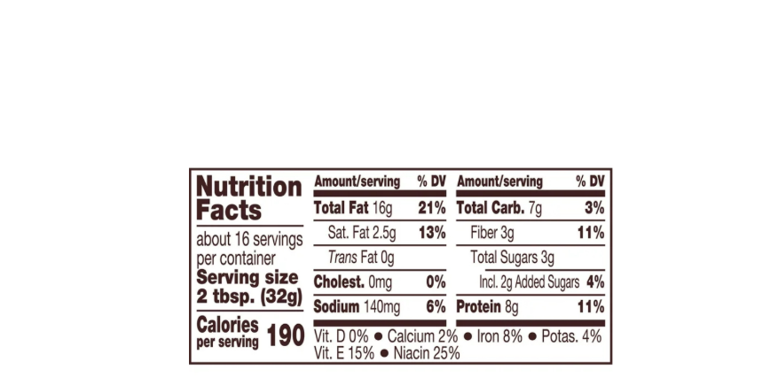 Reese's Creamy Peanut Butter Spread Nutritional Information