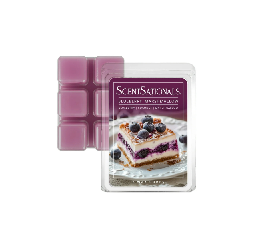 ScentSationals 6 Wax Melts Blueberry Marshmallow Scent