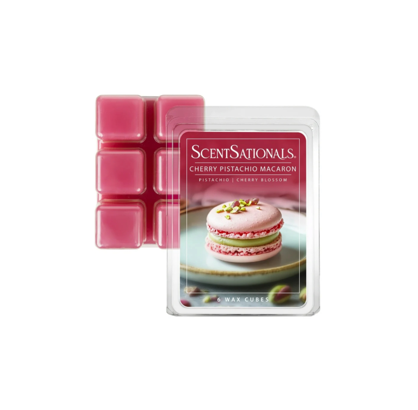 ScentSationals 6 Wax Melts Cherry Pistachio Macaron Scent