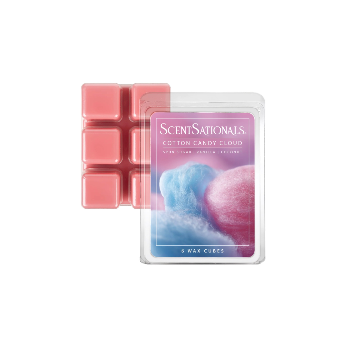 ScentSationals 6 Wax Melts Cotton Candy Cloud 