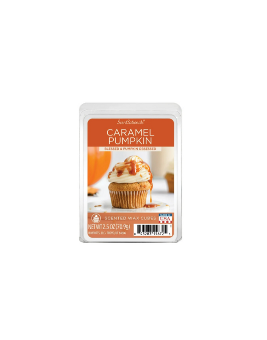 Scentsationals Wax Melts Caramel Pumpkin Front View