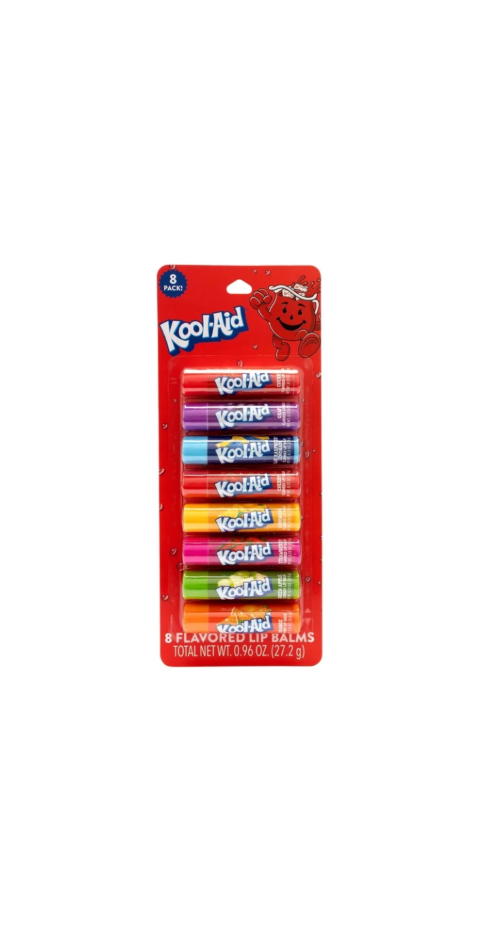 Set Of 8 Flavoured Lip Balms Kool-Aid