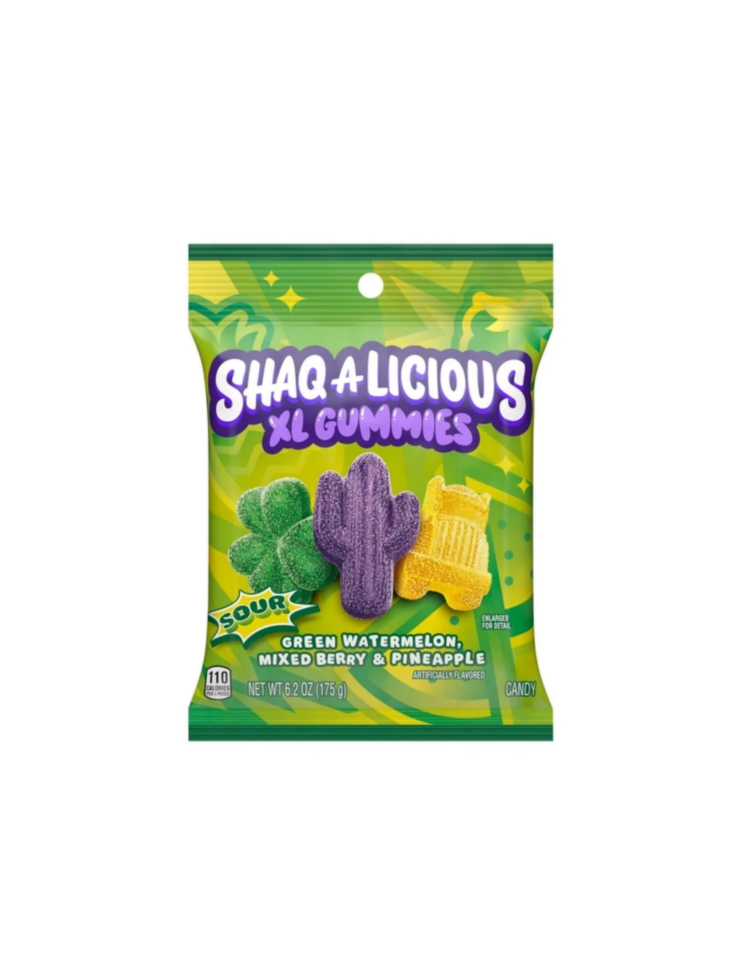 Shaq A Licious XL Gummies Sour Bag Front View
