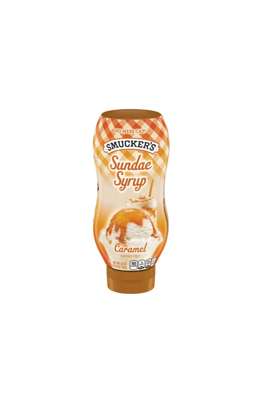 Smuckers Ice Cream Sundae Syrup Caramel Bottle Front View