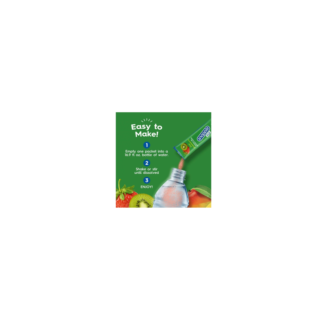 Snapple Fruit Drink Mix Kiwi Strawberry Zero Sugar Easy To Make