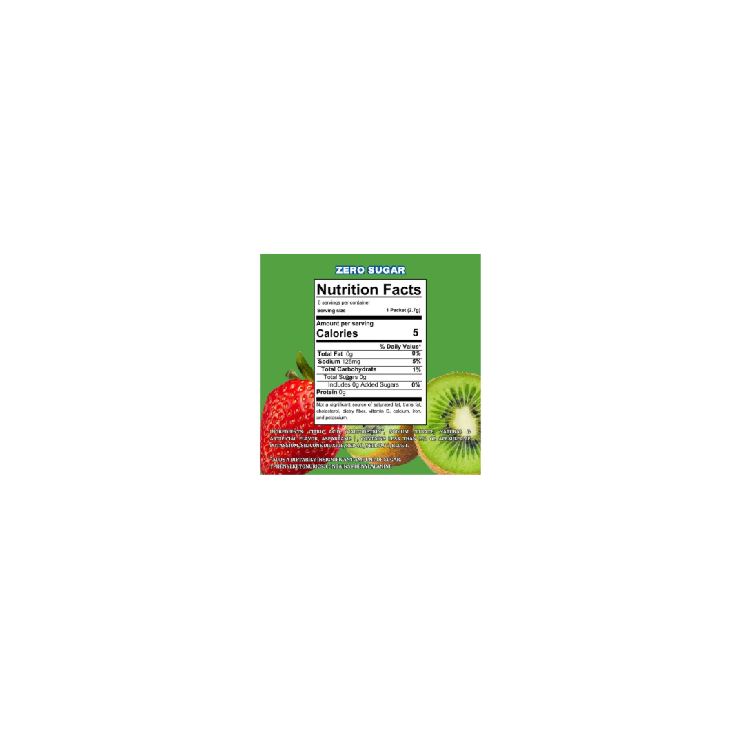 Snapple Fruit Drink Mix Kiwi Strawberry Zero Sugar Nutritional Information