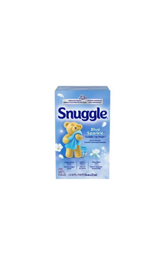 Snuggle Tumble Dryer Sheets 200 Sheets Blue Sparkle Box