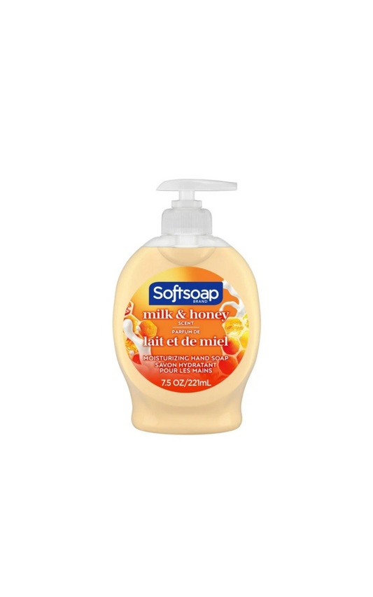 Softsoap Moisturizing Liquid Hand Soap Milk And Honey Bottle Front View