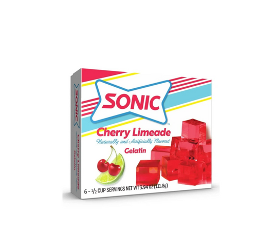 Sonic Gelatin Jelly Dessert Cherry Limeade Packet Front View