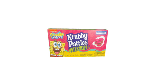 SpongeBob Squarepants Krabby Patties Gummy Candy Watermelon Flavor Movie Snack Box